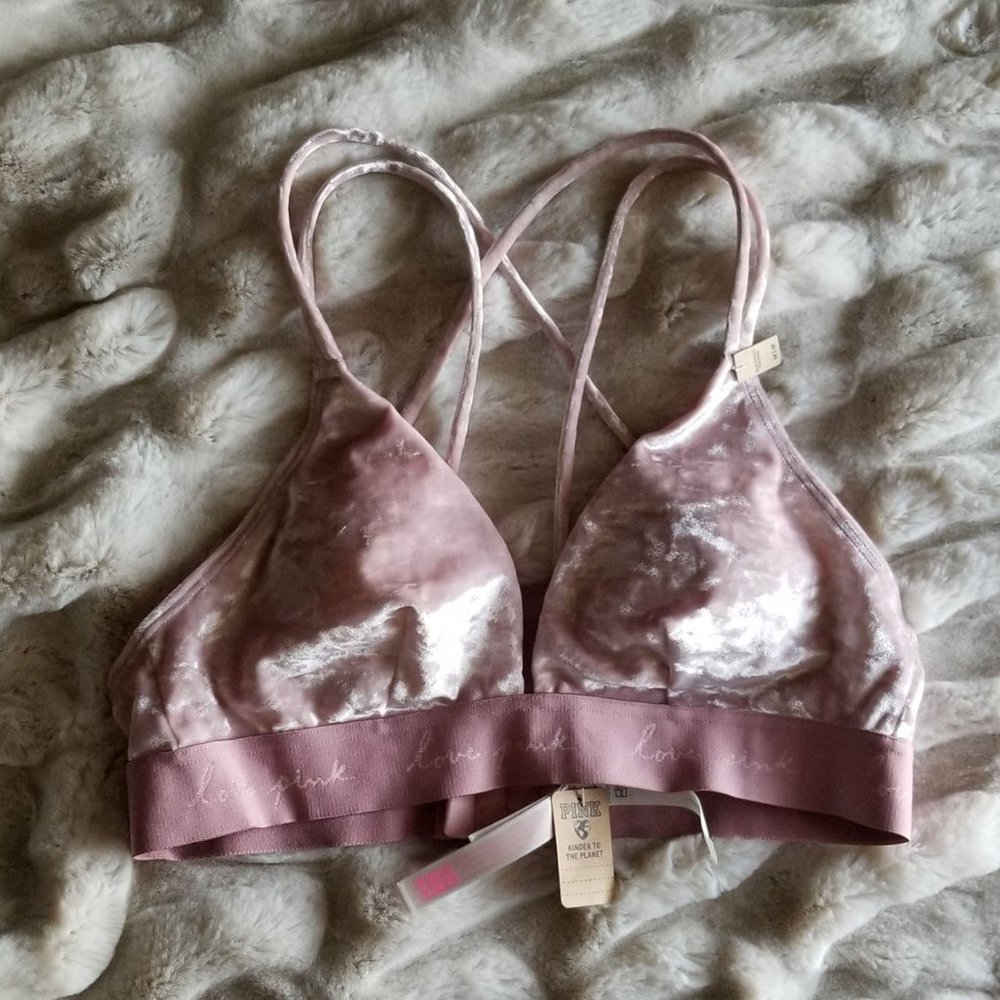 NEW WITH TAGS Victoria's Secret PINK Velvet Bra Top